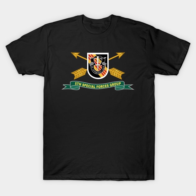 5th Special Forces Group - Vietnam - Flash w Br - Ribbon X 300 T-Shirt by twix123844